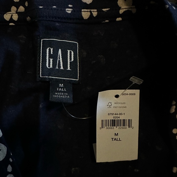 NWT GAP Navy and Cream spotted Dress - Picture 3 of 4